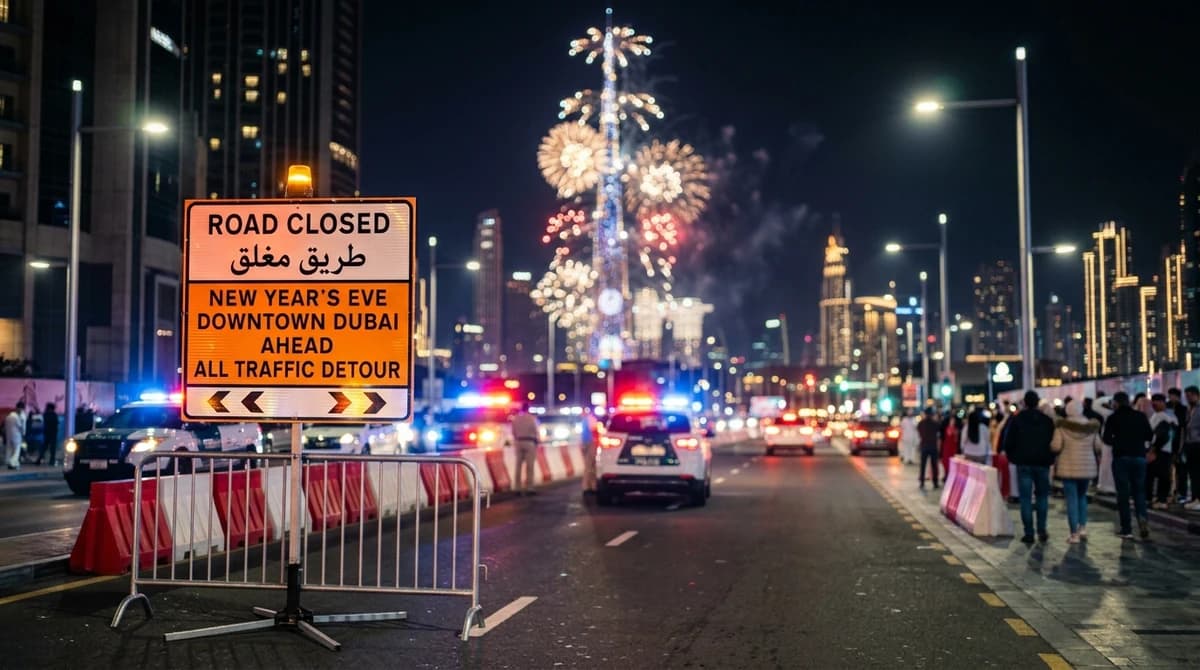 Driving in Dubai on New Year's Eve: Road Closures and Parking
