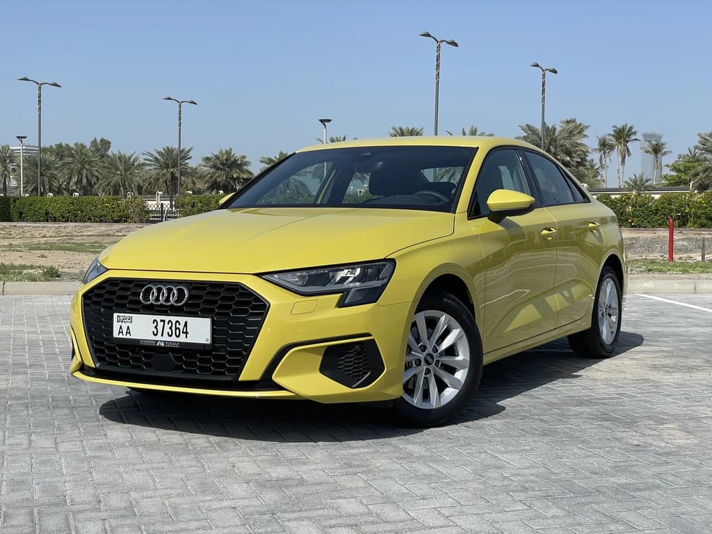 Audi A3 2024 Yellow front side