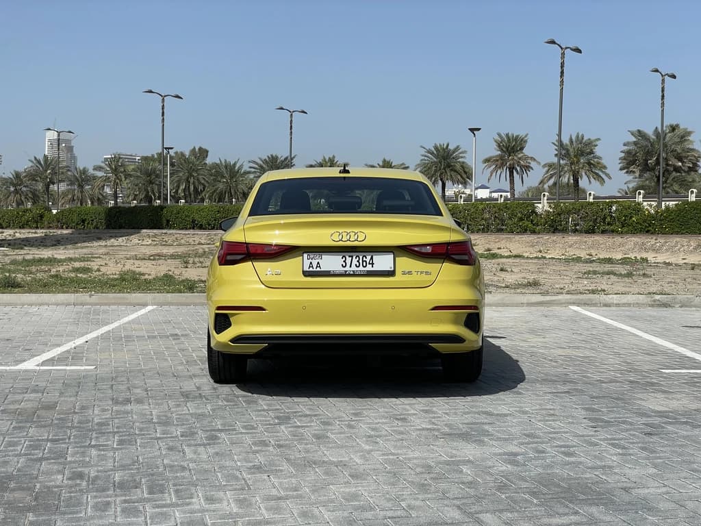 Audi A3 2024 Yellow rear