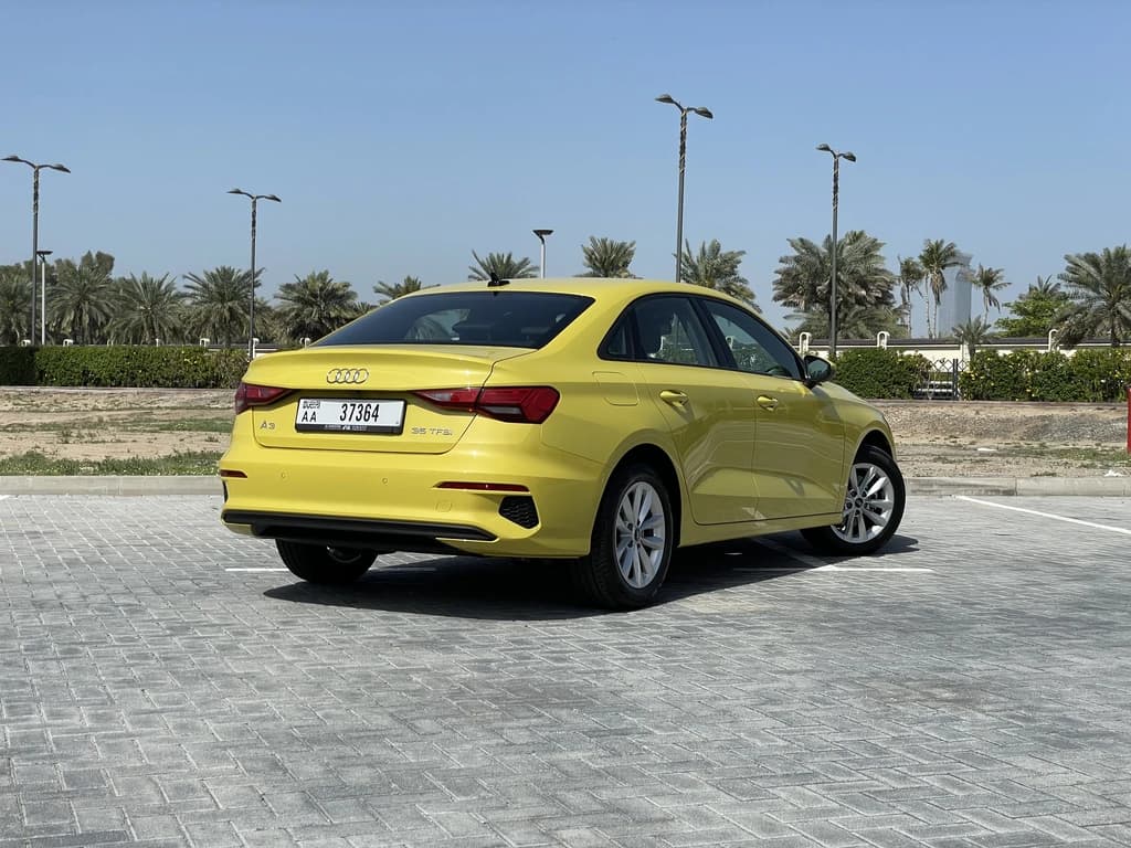 Audi A3 2024 Yellow rear side