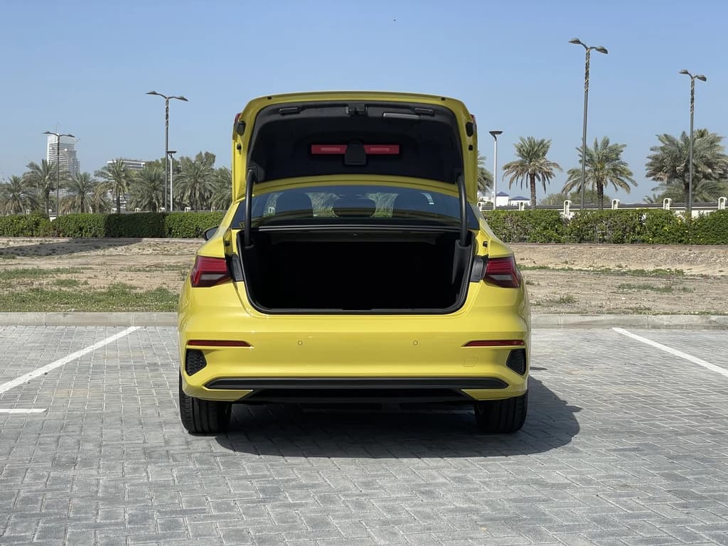 Audi A3 2024 Yellow trunk open