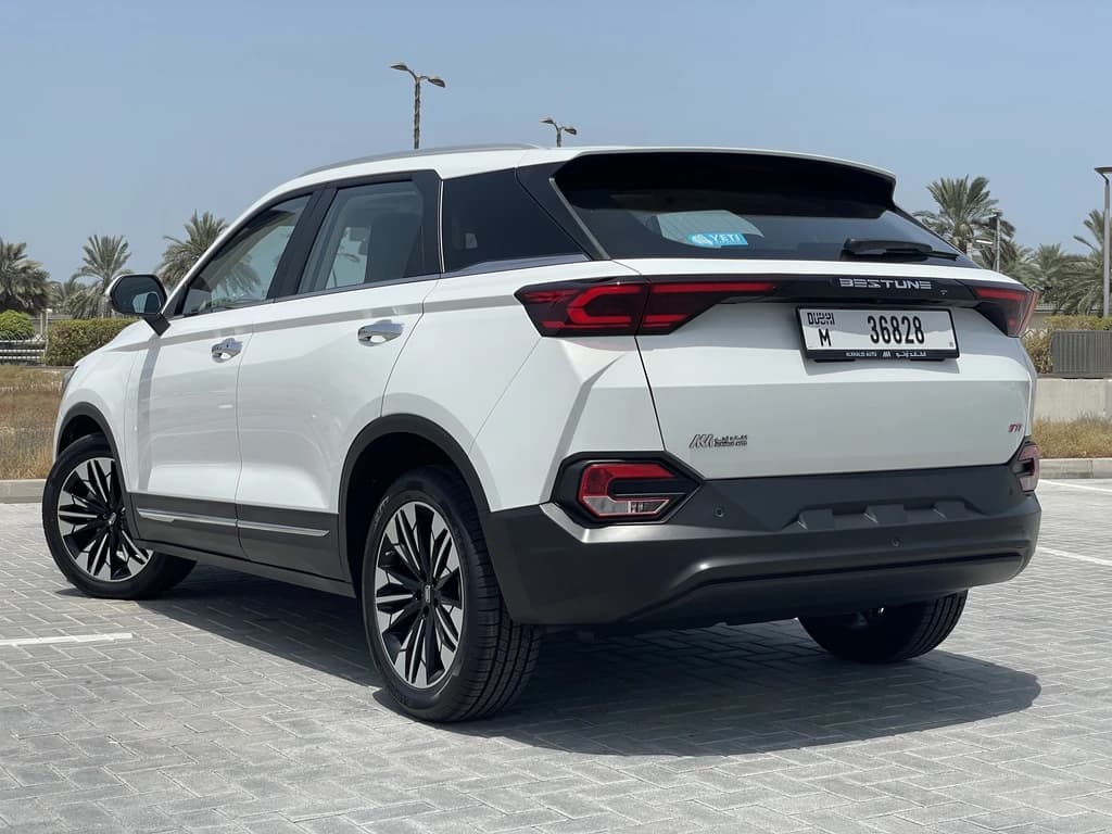 Bestune T77 2024 White rear side