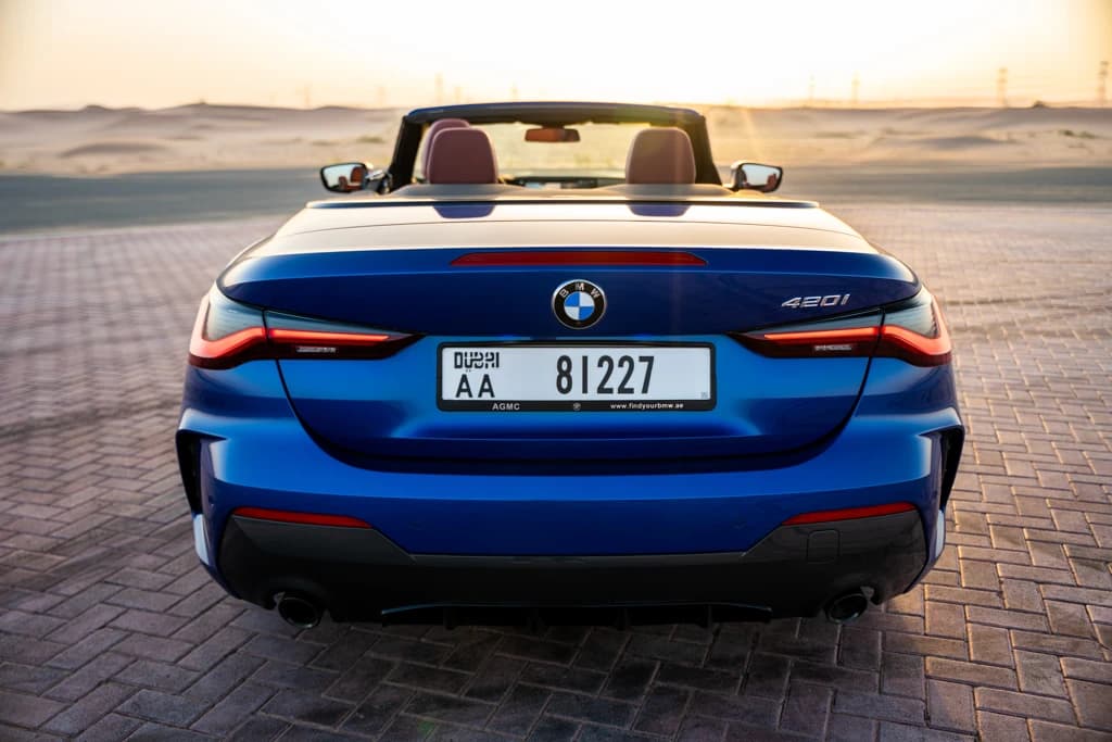 BMW 420i 2024 Blue rear