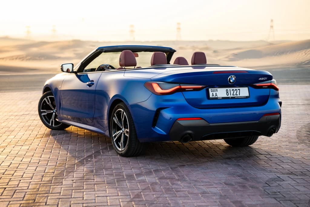 BMW 420i 2024 Blue rear side