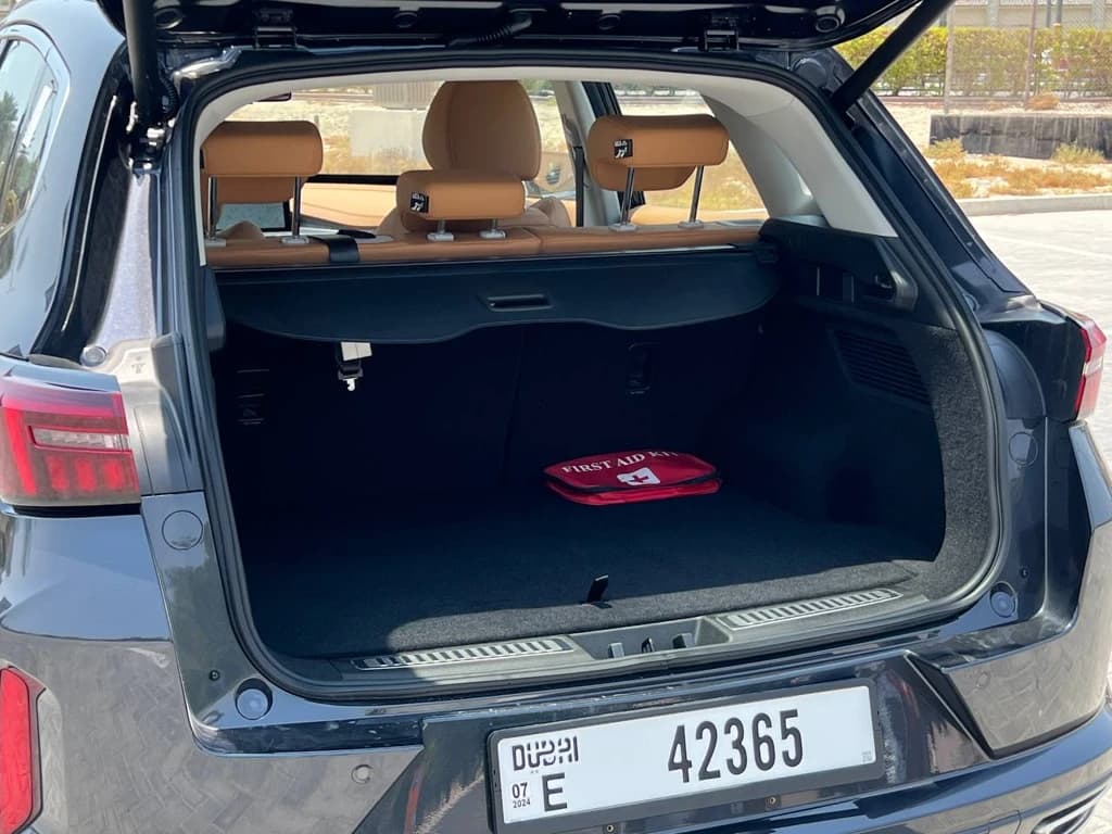 Exeed LX 2024 Black trunk interior