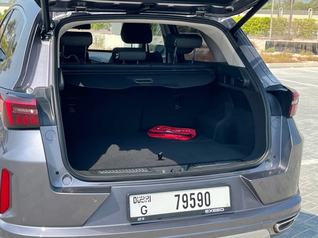 Exeed LX 2024 Gray trunk interior
