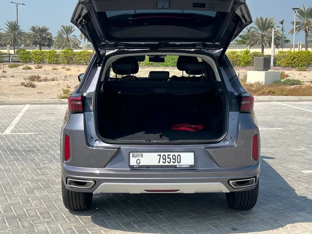 Exeed LX 2024 Gray trunk open