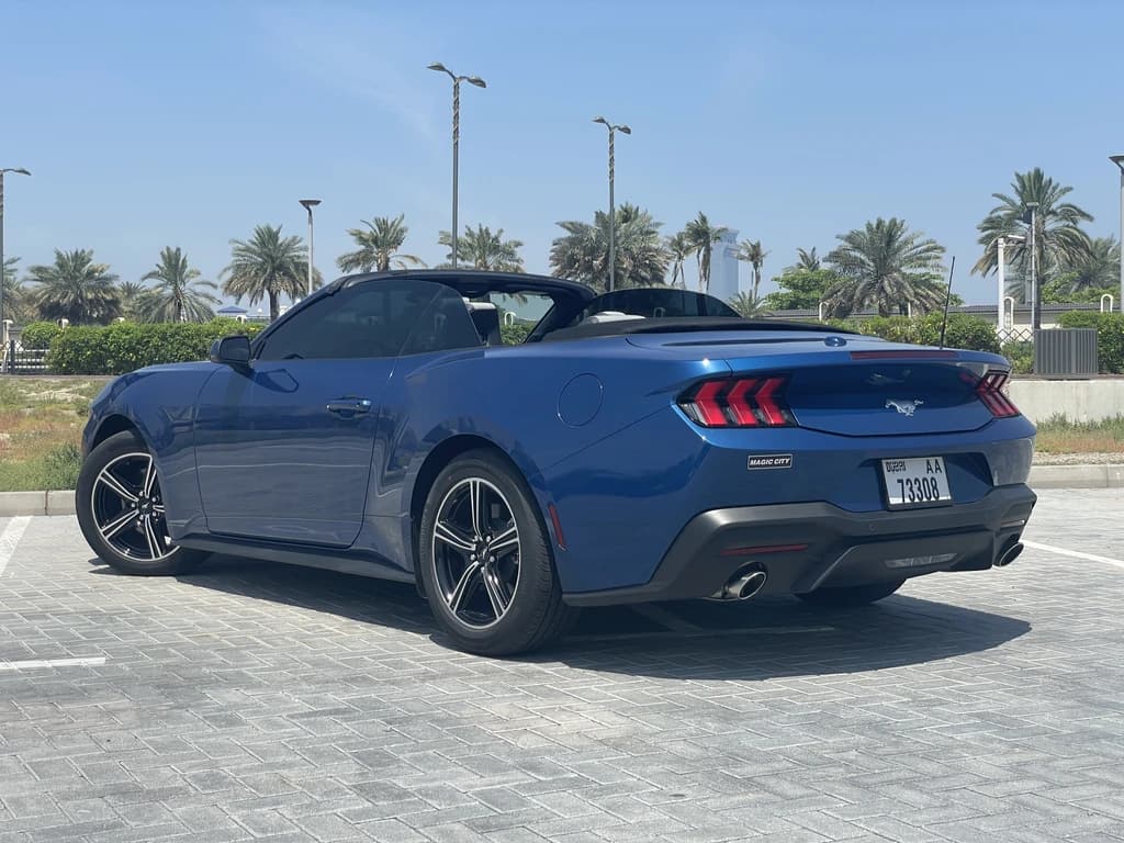 Ford Mustang 2024 Blue rear side