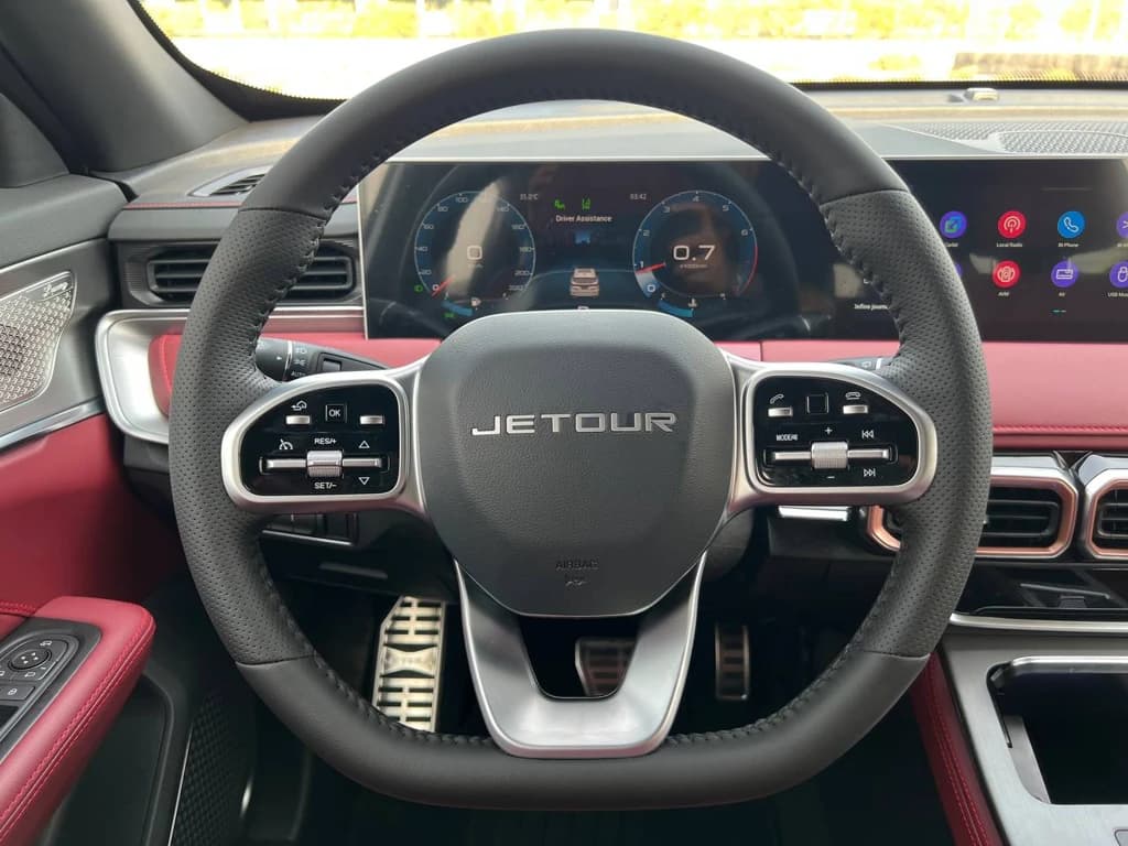Jetour X70 Plus 2024 Blue steering wheel