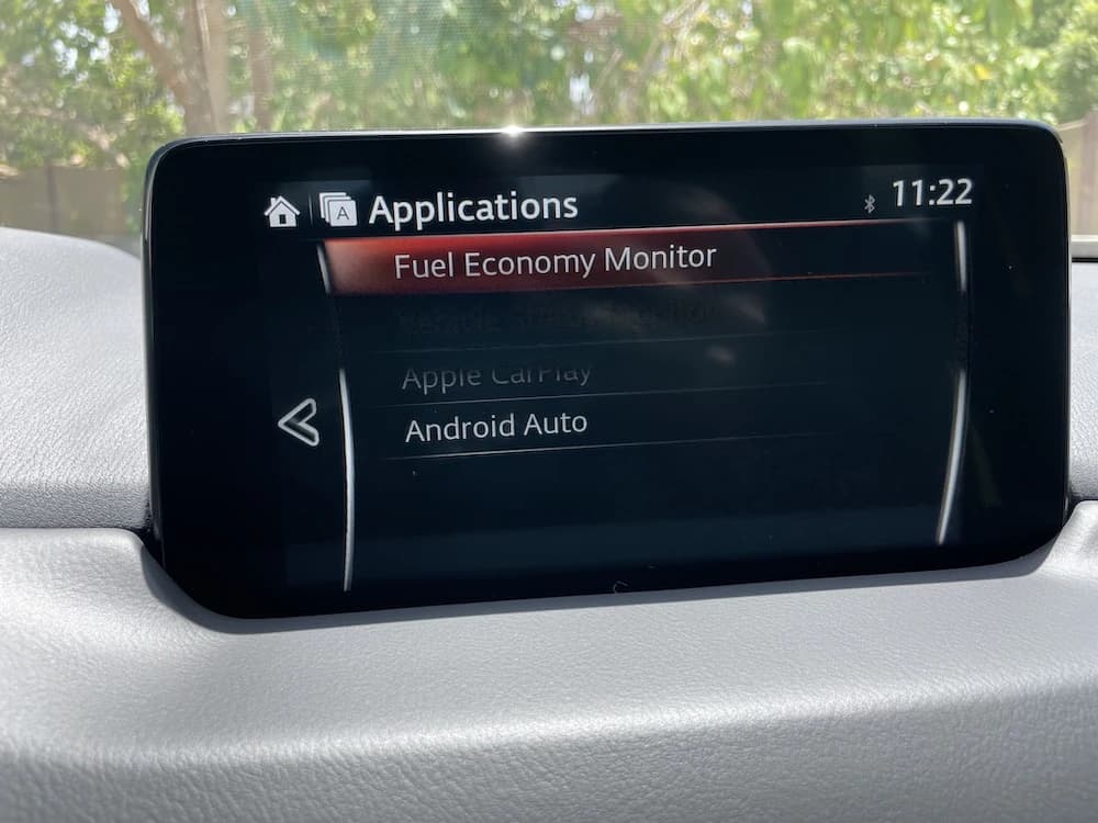 Mazda CX-5 White infotainment screen