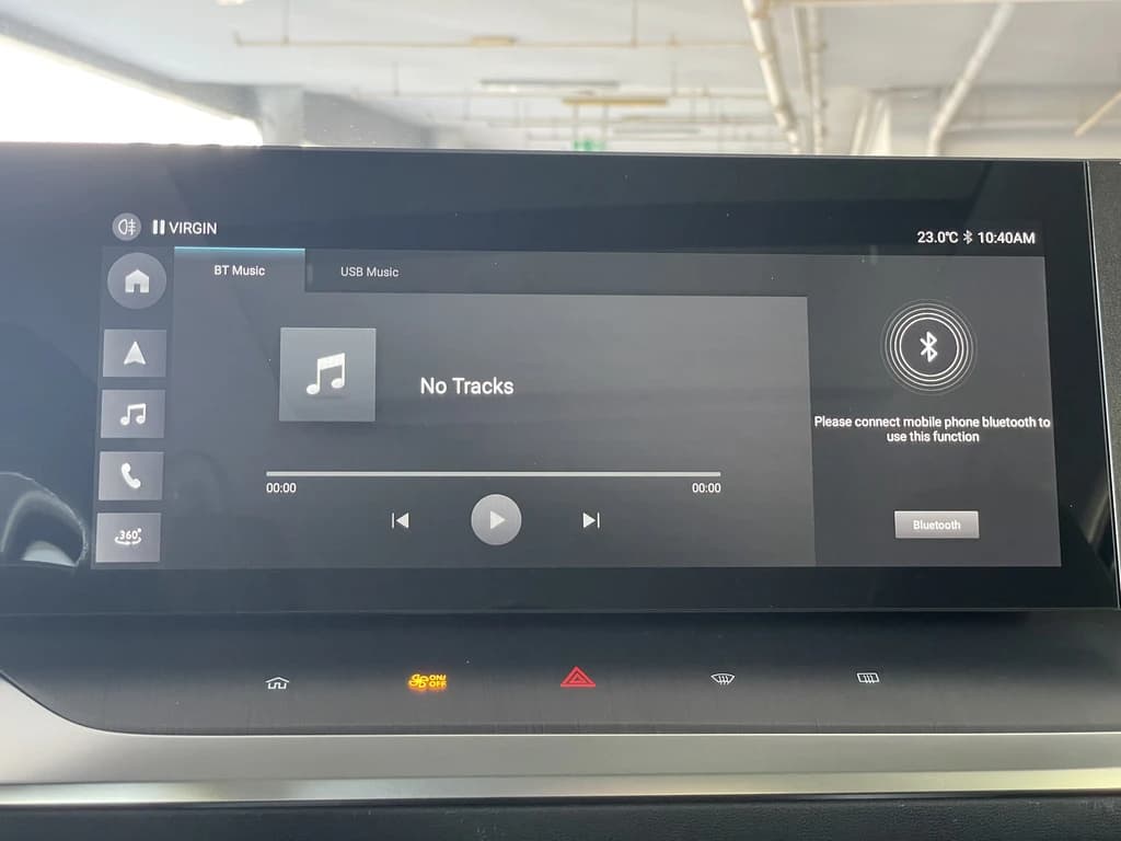 MG Whale 2024 Blue infotainment screen