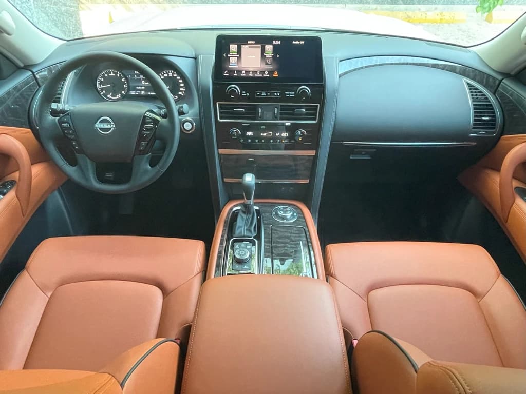 Nissan Patrol 2024 White dashboard