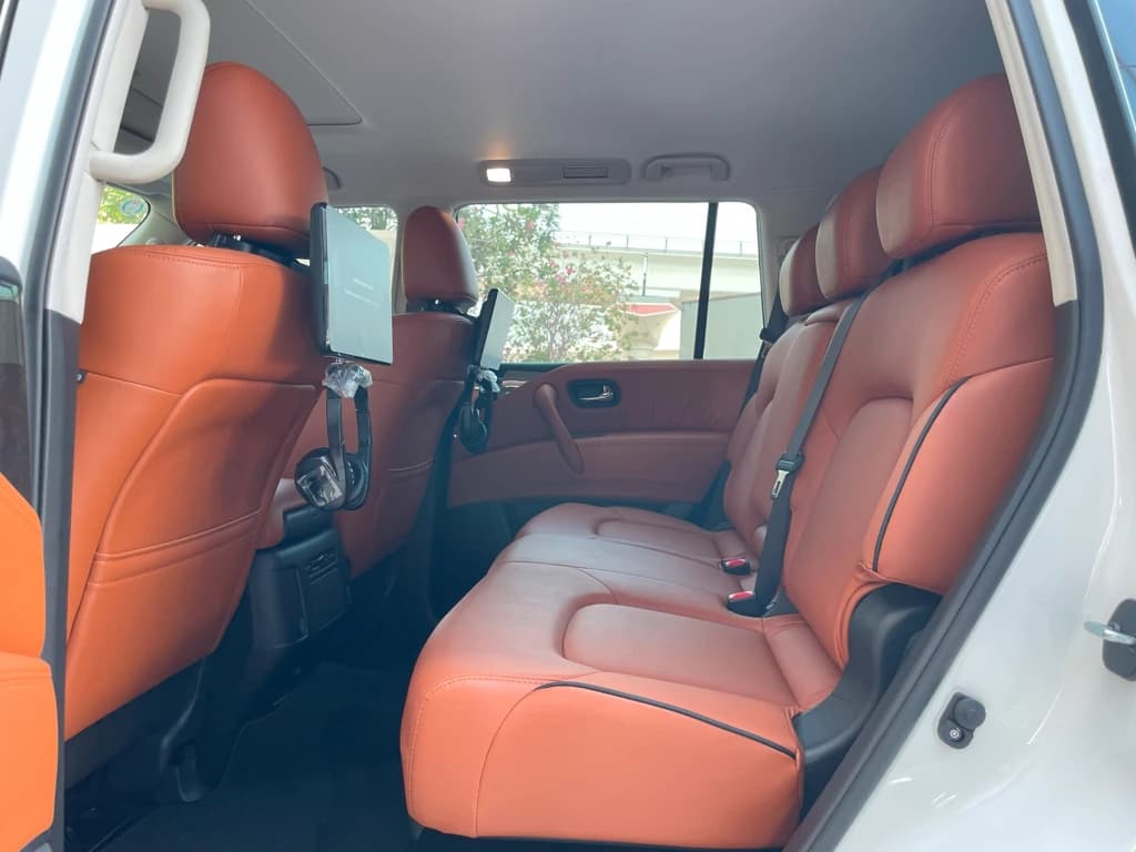 Nissan Patrol 2024 White rear seats