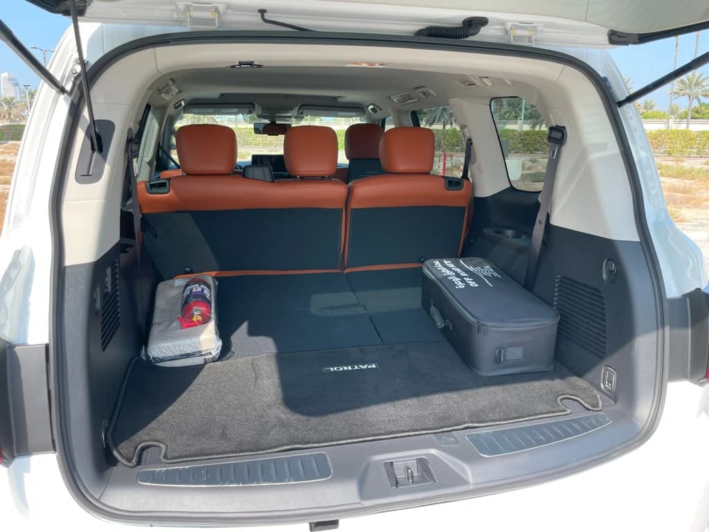 Nissan Patrol 2024 White trunk interior