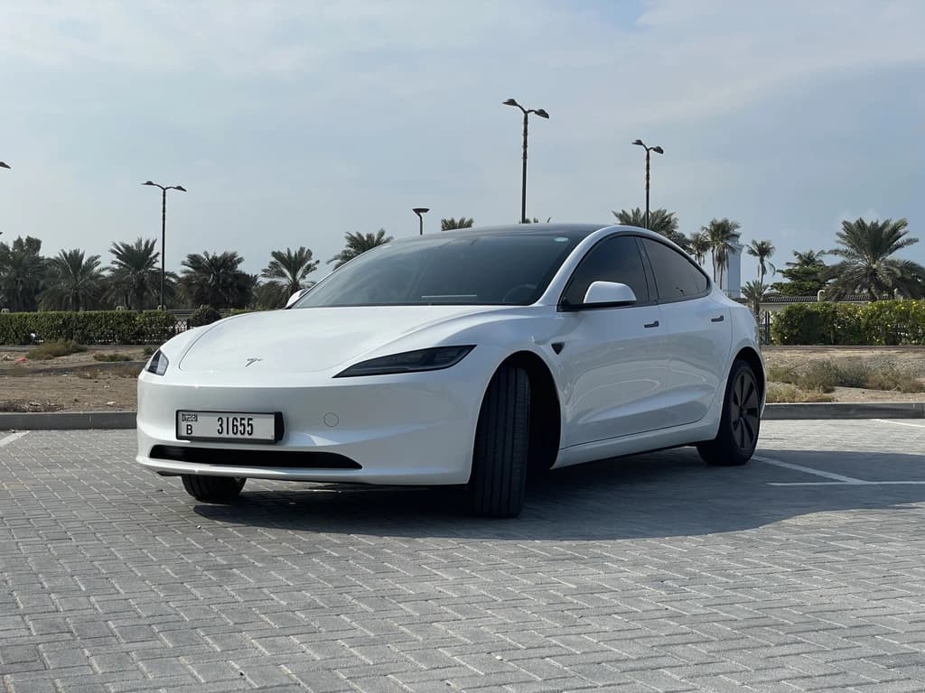 Tesla Model 3 2024 White front side