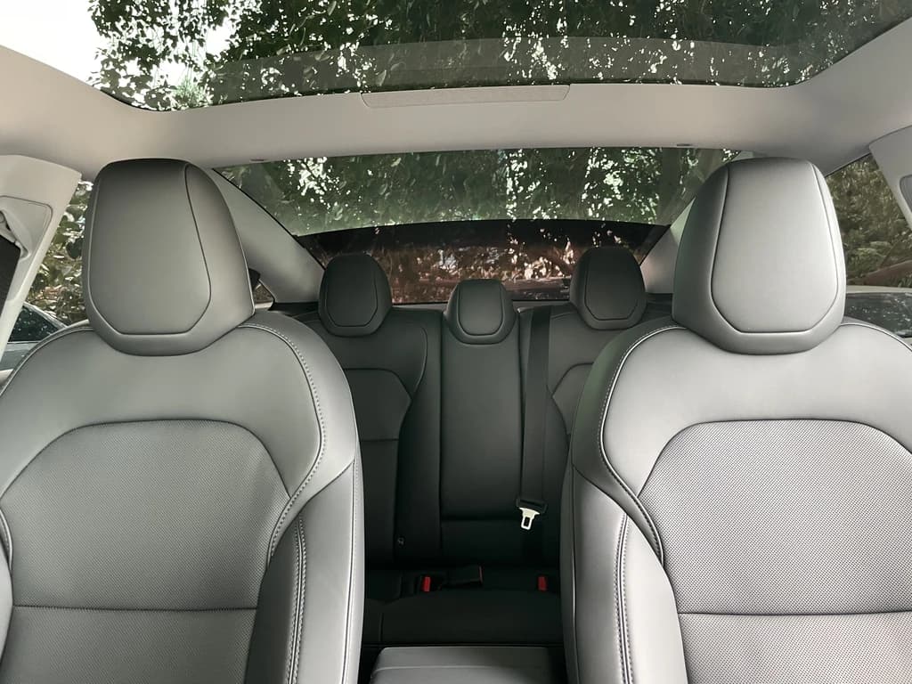 Tesla Model 3 2024 White interior rear