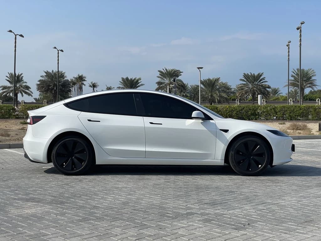Tesla Model 3 2024 White side right