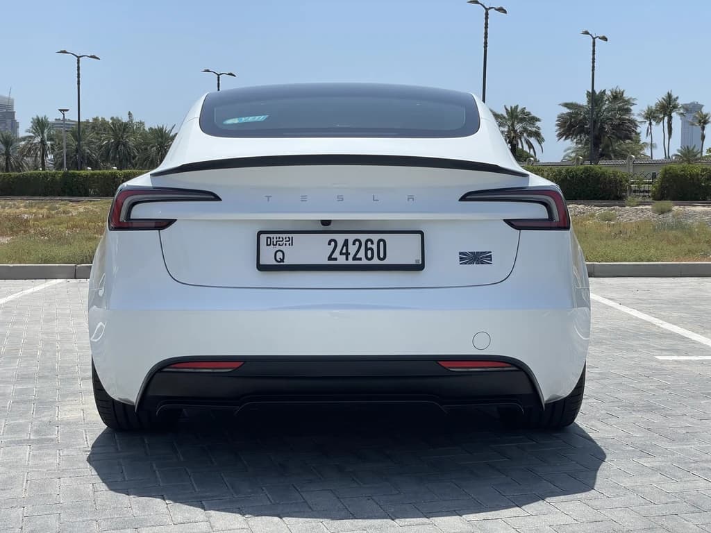 Tesla Model 3 Performance 2024 White rear