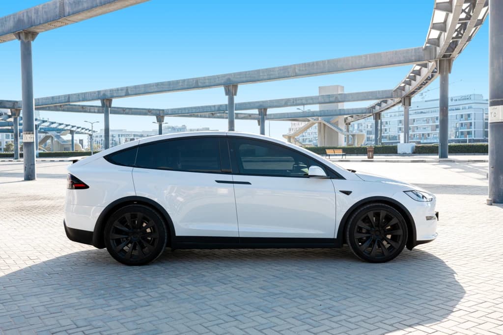Tesla Model X 2023 White rear