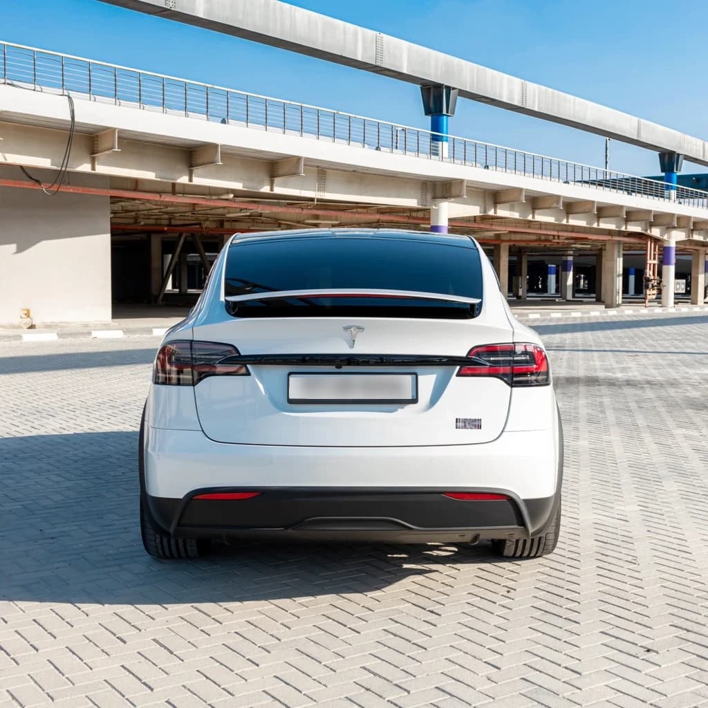 Tesla Model X 2023 White side right