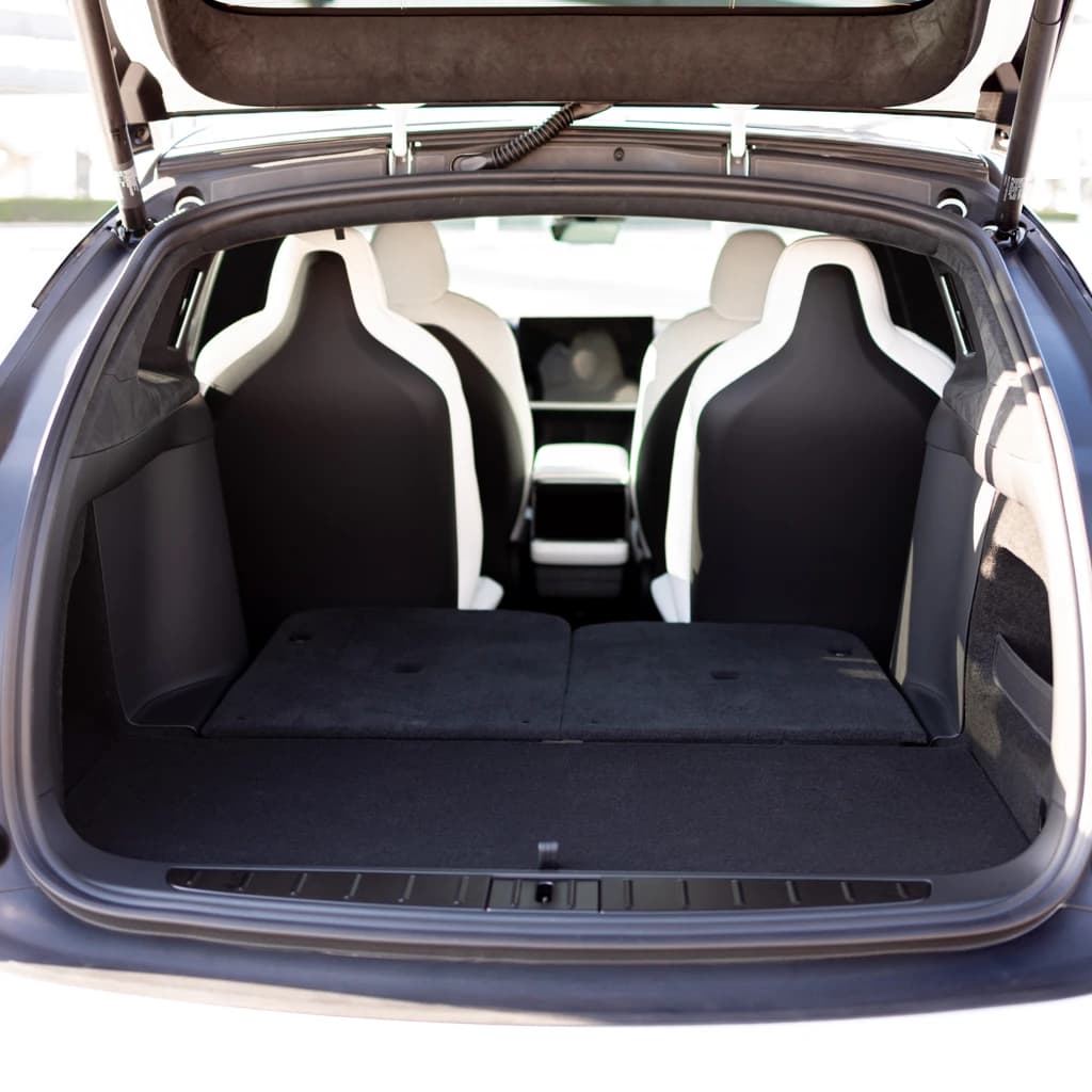 Tesla Model X 2023 White trunk interior